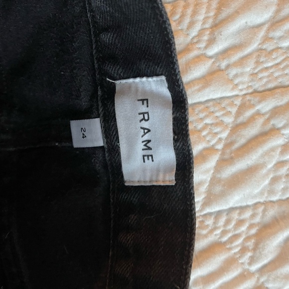 FRAME DENIM SHORTS BLACK SIZE 24 - Picture 3 of 4